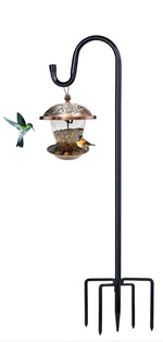 Load image into Gallery viewer, ToyHotels Shepherd Hooks for Outdoor, 1 Pack 62 Inch Bird Feeder Pole with 5 Prongs Base for Hanging Lantern, Hummingbird Feeder, Lightweight Plant, Shepherds Hook for Bird Feeders for Outside