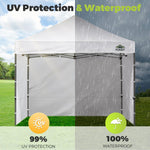 Load image into Gallery viewer, Instant Canopy Sidewalls for 10x10 Pop Up Canopy Tent, 300D Waterproof Material for Outdoor Events, Vendor Booths, and Privacy (Sidewalls Only, Canopy Not Included)(White, 10x10ft-3pcs)
