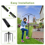 Load image into Gallery viewer, 85 Inch Shepherds Hooks for Outdoor,Heavy Duty Shepherds Hooks for Outdoor with 5 Prong Base, Adjustable Stand Hanger for Garden Plant, Hummingbird Feeder, Lantern, Hanging Wedding Decor (2 Pack)