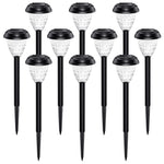 Load image into Gallery viewer, URAGO Super Bright Solar Lights, Waterproof 10 Pack, Dusk to Dawn Up to 12 Hrs Solar Powered Outdoor Pathway Garden Lights Auto On/Off, LED Landscape Lighting Decorative for Walkway Patio Yard