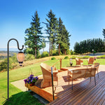 Load image into Gallery viewer, ToyHotels Shepherd Hooks for Outdoor, 1 Pack 62 Inch Bird Feeder Pole with 5 Prongs Base for Hanging Lantern, Hummingbird Feeder, Lightweight Plant, Shepherds Hook for Bird Feeders for Outside