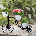 Load image into Gallery viewer, LEWIS&WAYNE Metal Tricycle Planter, 3 Tier Floral Flower Plant Stand Holder Hand Painted Outdoor Garden Patio Decor