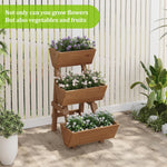 Load image into Gallery viewer, Dawnyard 3-Tiers Wooden Raised Garden Bed Tiered Planter Box Vertical Garden Planter Wood Plant Stand for Patio, Balcony, Freestanding. (Brown S)