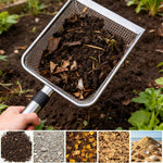 Load image into Gallery viewer, 6-Pack Garden Tool Set, Soil Sifter Shovel (3.8 & 5mm Mesh) - Stainless Steel Gardening Kit & Essential Accessories, Garden Hand Tools & Planting Tools, Ideal Gardening Gifts for Women, Men, Mom & Dad