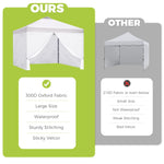 Load image into Gallery viewer, Instant Canopy Sidewalls for 10x10 Pop Up Canopy Tent, 300D Waterproof Material for Outdoor Events, Vendor Booths, and Privacy (Sidewalls Only, Canopy Not Included)(White, 10x10ft-3pcs)
