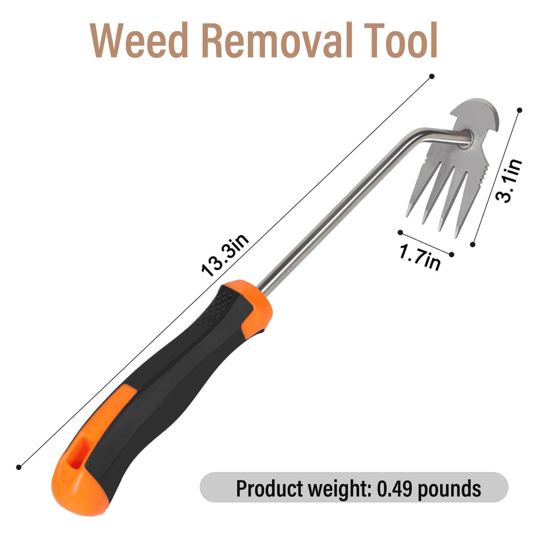 SIXCAR Weed Puller Tool,Portable Garden Weeder Tool,2024 New Gardening Weeding Tools,for Hand Weeder Puller for Vegetable Gardening Backyard Farm Planting & Uprooting Weeding Tool (Rubber Handle)