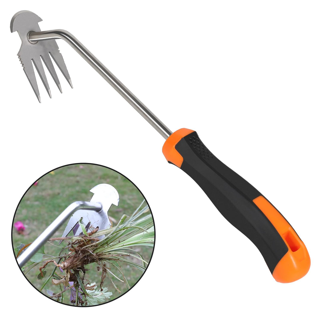 SIXCAR Weed Puller Tool,Portable Garden Weeder Tool,2024 New Gardening Weeding Tools,for Hand Weeder Puller for Vegetable Gardening Backyard Farm Planting & Uprooting Weeding Tool (Rubber Handle)