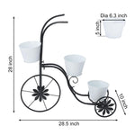 Load image into Gallery viewer, LEWIS&amp;WAYNE Metal Tricycle Planter, 3 Tier Floral Flower Plant Stand Holder Hand Painted Outdoor Garden Patio Decor
