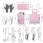 Load image into Gallery viewer, Pink Garden Tool Sets 12 Pieces, iHansee Aluminum Gardening Hand Tools with Non-Slip Handle, Kneeling Pad, Apron, Gloves and Organizer Bag, Landscaping Tools - Gift for Women &amp; Garden Enthusiasts
