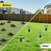 Solar Garden Device – 4 Pack, IP66 Waterproof, Solar Rechargeable, Covers up to 75 sq. ft., Quick 2-Hour Charge, 8–10 Hours Operation, Weather-Resistant Lawn & Garden – eco-Friendly Lawn Spikes,