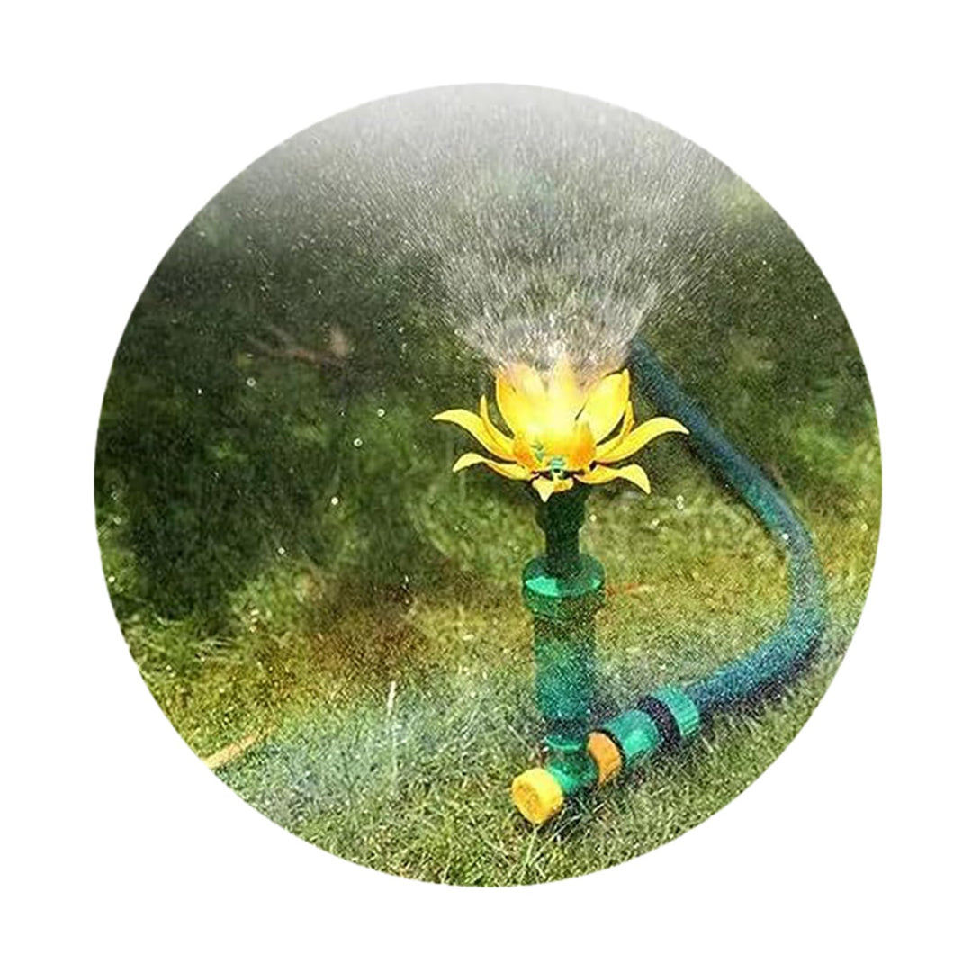 Tulip Sprinkler Head, Flower sprinklers for Yard,sprayers in Lawn and Garden，Decorative Sprinkler, Patio, Kids (16 inch Height, Yellow+Green)