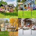 Load image into Gallery viewer, 85 Inch Shepherds Hooks for Outdoor,Heavy Duty Shepherds Hooks for Outdoor with 5 Prong Base, Adjustable Stand Hanger for Garden Plant, Hummingbird Feeder, Lantern, Hanging Wedding Decor (2 Pack)
