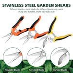 Load image into Gallery viewer, EWPJDK 3 Pack Garden Pruning Shears, Stainless Steel Shears, Gardening Shears, Scissors, Garden Clippers, Pruning Snips, Pruning Shears for Gardening Tools
